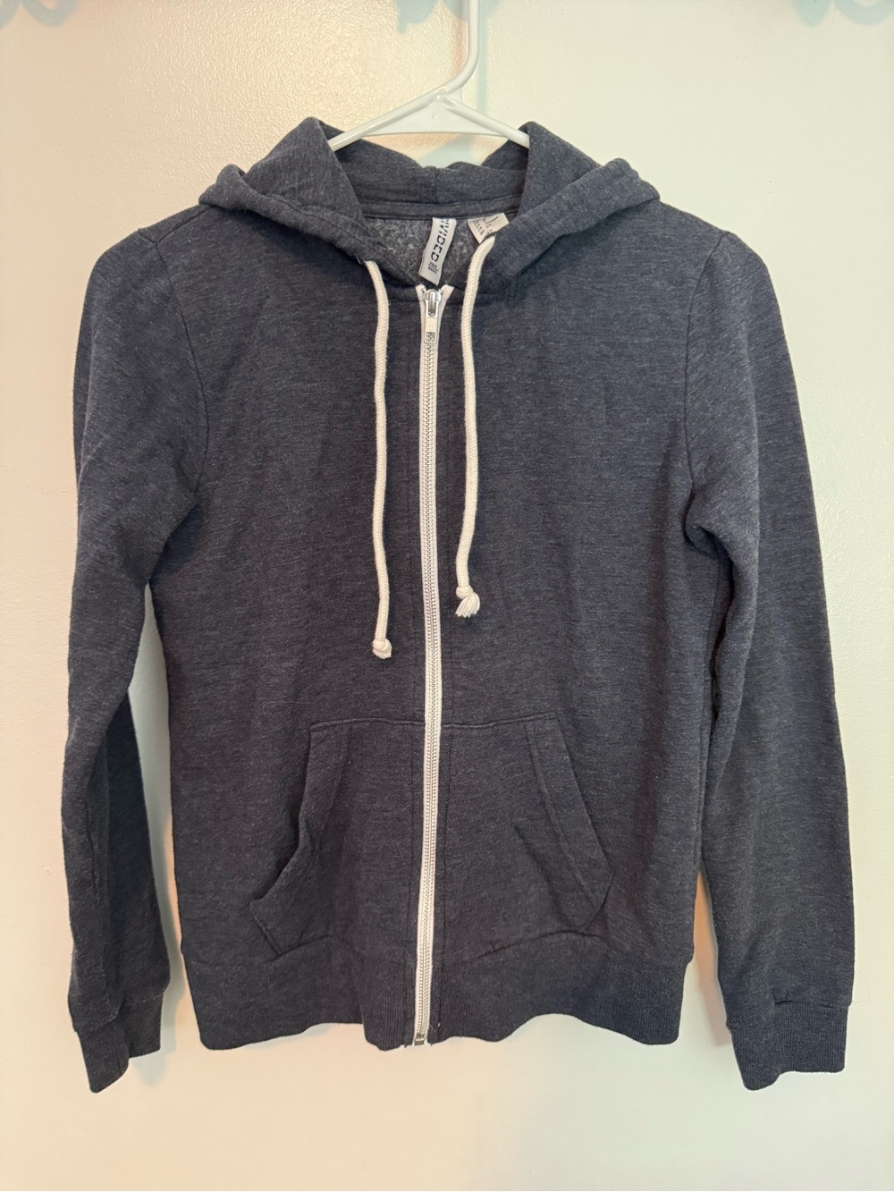 H&M Divided Basic Gray Zip-Up Hoodie Women's Size Small Charcoal